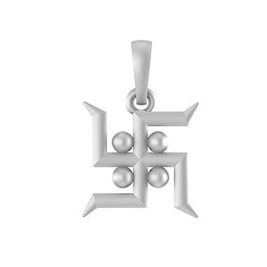 Swastik Symbol Sterling Silver Pendant - JAI HO INDIA