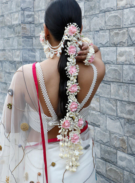 Traditional Floral Hair Braid Accessory