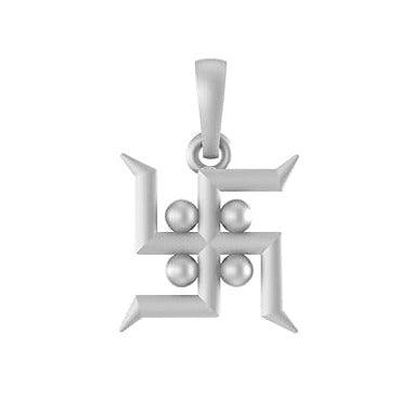 Swastik Symbol Sterling Silver Pendant - JAI HO INDIA