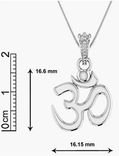 Om Symbol Pendant Locket In Sterling Silver - JAI HO INDIA