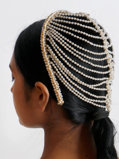 Bohemian Goddess Hair Band Pearl