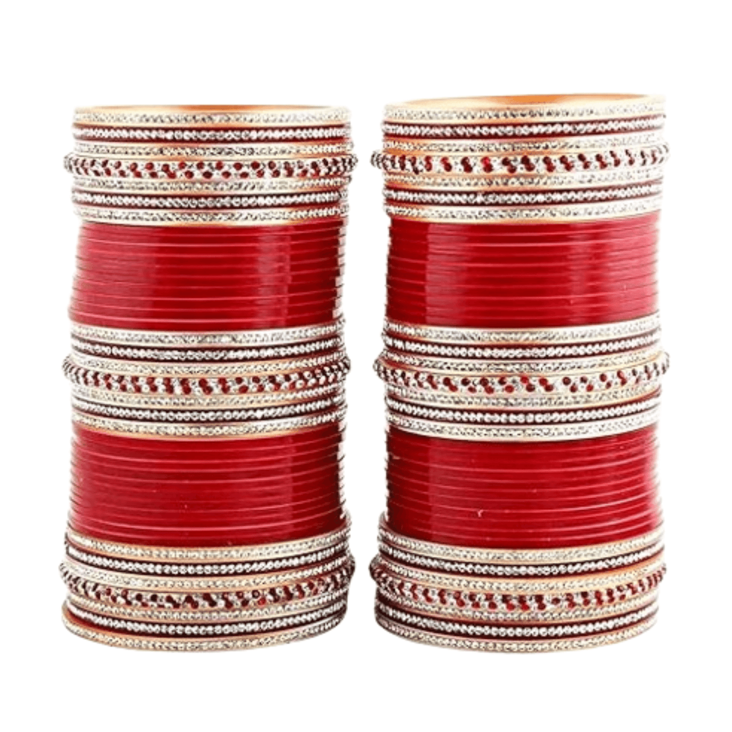 Red Punjabi Chooda Bridal Wedding Bangles Set - JAI HO INDIA