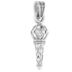 Hanuman Mace/Gada Sterling Silver Pendant - JAI HO INDIA