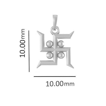 Swastik Symbol Sterling Silver Pendant - JAI HO INDIA