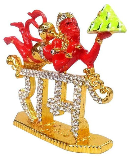 Flying Hanuman With Ram For Car Dashboard Small Showpiece - JAI HO INDIA