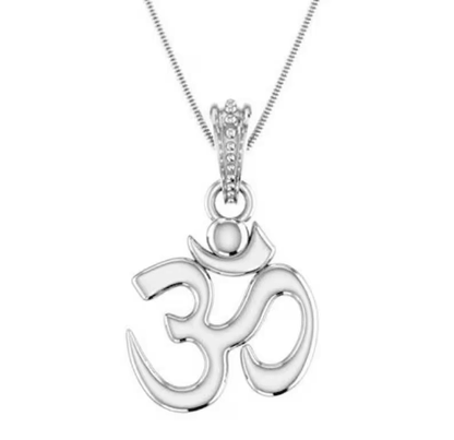 Om Symbol Pendant Locket In Sterling Silver - JAI HO INDIA