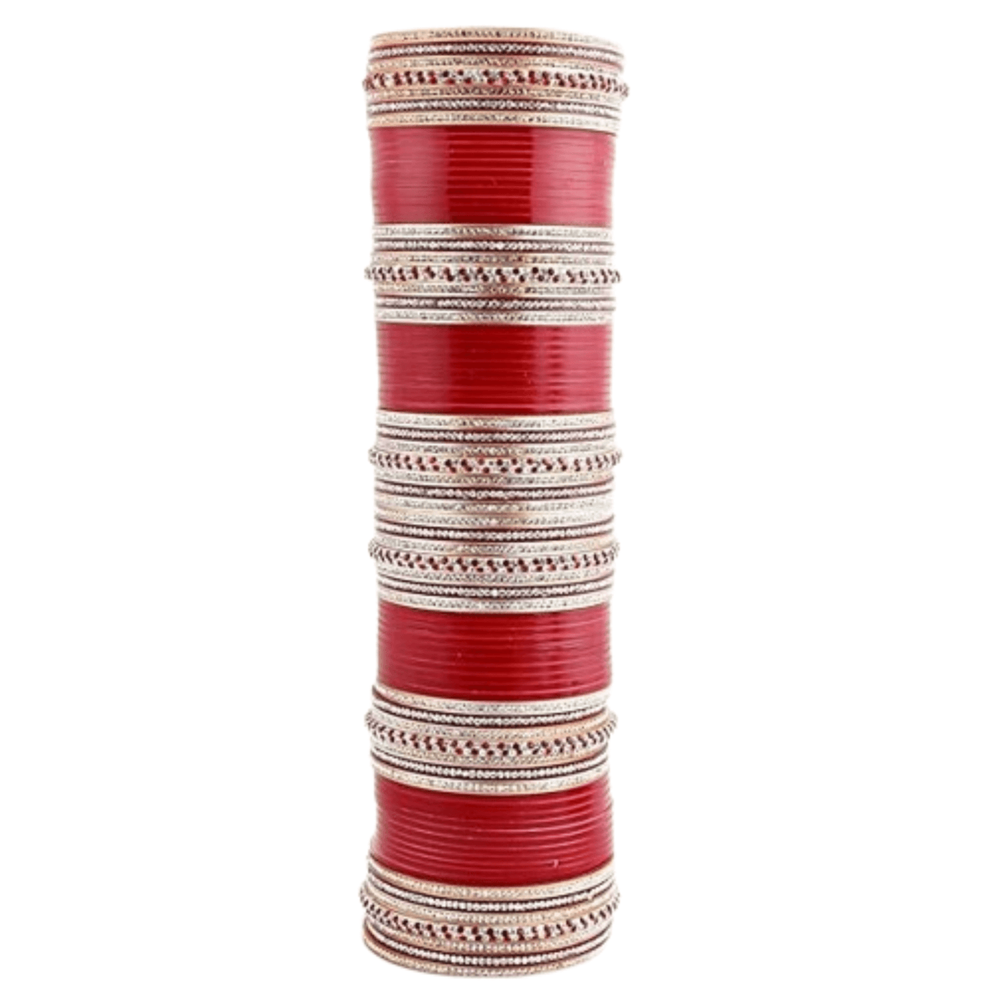 Maroon Silver Bridal Chooda Wedding Bangles Set Punjabi Wedding Chuda Set For Indian Wedding - JAI HO INDIA