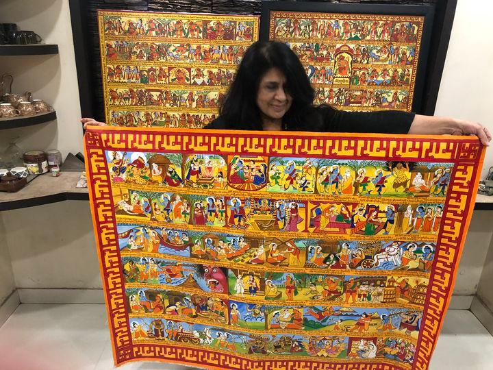 The Ramayana Original Painting By Poonam Deepak Wadhawan 42 inches x 54 inches - JAI HO INDIA