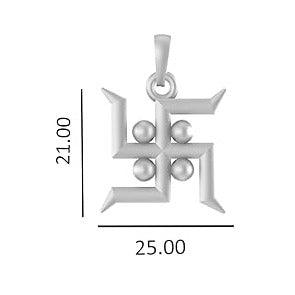 Swastik Symbol Sterling Silver Pendant - JAI HO INDIA