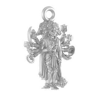 Blessing Panchmukhi Hanuman Sterling Silver Pendant - JAI HO INDIA