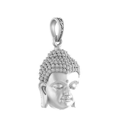 Gautam Buddha Sterling Silver Pendant - JAI HO INDIA