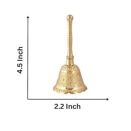 Pure Brass Bell For Temple Altar Puja Needs Home Temple Bell - JAI HO INDIA