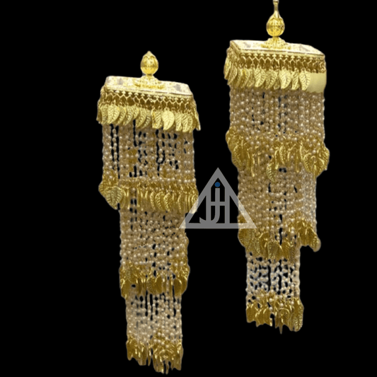 Golden Long Bridal Kaleera For Wedding - JAI HO INDIA