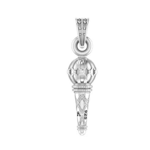 Hanuman Mace/Gada Sterling Silver Pendant - JAI HO INDIA