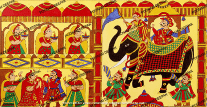 Indian Wedding Painting Canvas Print By Poonam Deepak - JAI HO INDIA