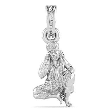 Shirdi Sai Baba Blessing Sterling Silver Pendant - JAI HO INDIA