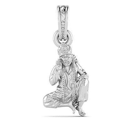 Shirdi Sai Baba Blessing Sterling Silver Pendant - JAI HO INDIA