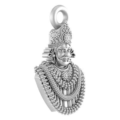 Baba Khatu Shyam Sterling Silver Pendant - JAI HO INDIA