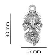 Lord Ganesha Blessing Sterling Silver Pendant - JAI HO INDIA