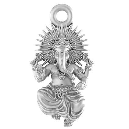 Lord Ganesha Blessing Sterling Silver Pendant - JAI HO INDIA