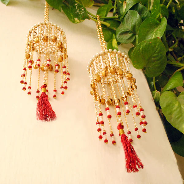 Traditional Ghungroo Bells Red Bridal Kaleera