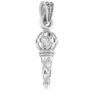 Hanuman Mace/Gada Sterling Silver Pendant - JAI HO INDIA