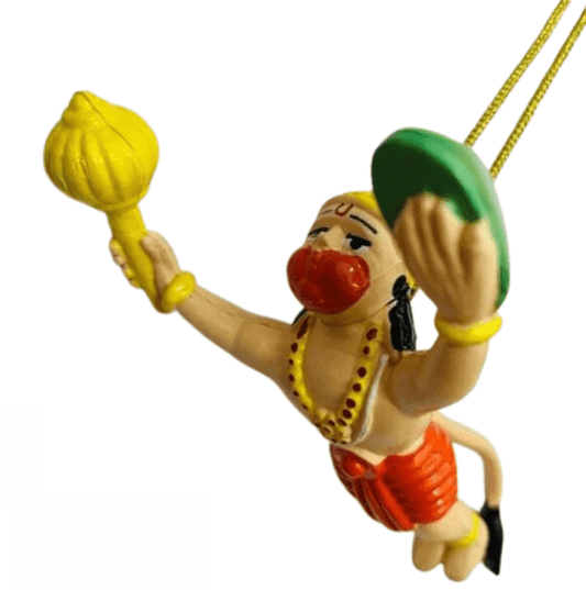 Flying Hanuman Colorful Keychain Lord Hanuman For Car Hanging - JAI HO INDIA