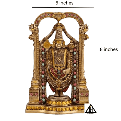 Tirupati Balaji Statue Balaji Idol Decorative Showpiece 8 inches - JAI HO INDIA