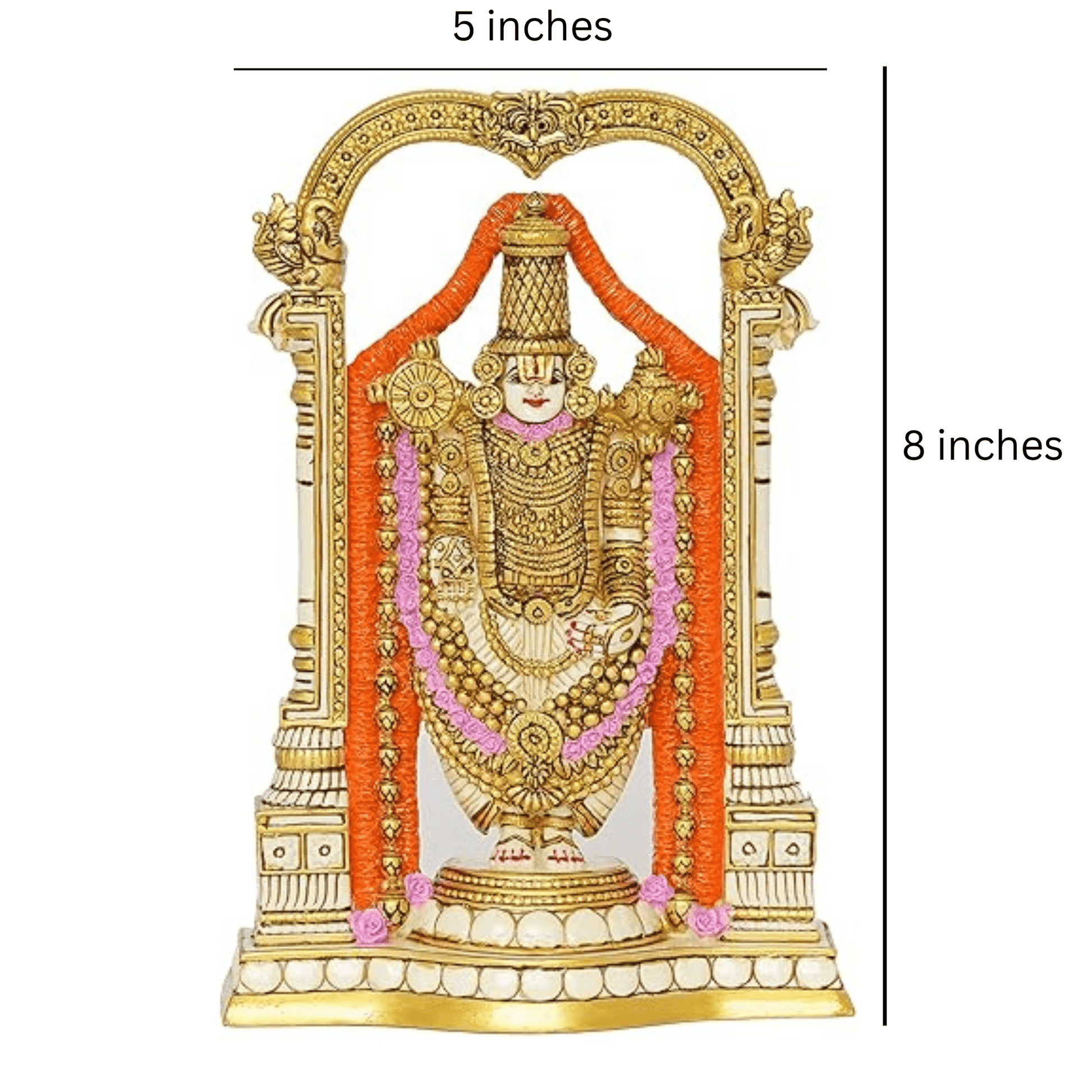 Tirupati Balaji Statue Balaji Idol Decorative Showpiece 8 inches - JAI HO INDIA