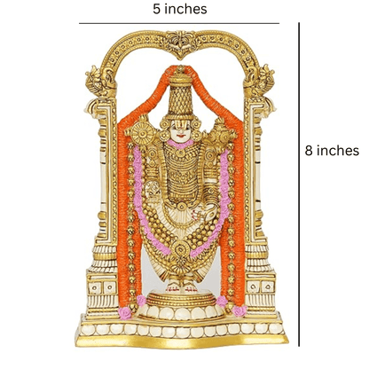 Tirupati Balaji Statue Balaji Idol Decorative Showpiece 8 inches - JAI HO INDIA