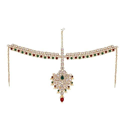 Maroon Green Full Bridal Jewelry Set For Indian Wedding - JAI HO INDIA