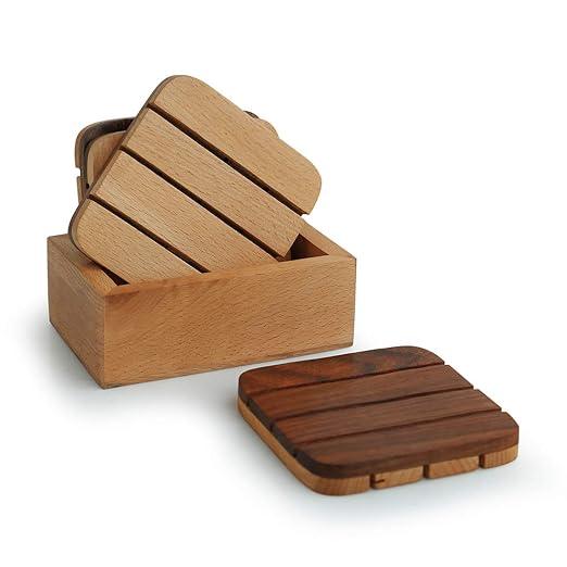 Wooden Coffee And Tea Coasters - JAI HO INDIA