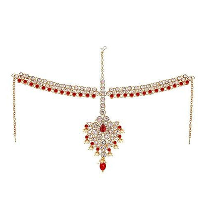 Red Full Bridal Jewelry Set For Indian Wedding - JAI HO INDIA