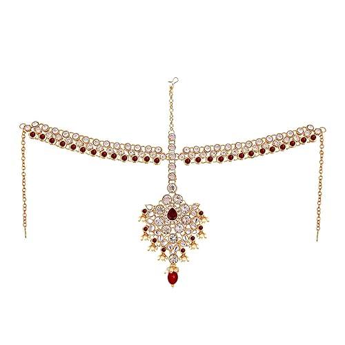 Maroon Full Bridal Jewelry Set For Indian Wedding - JAI HO INDIA