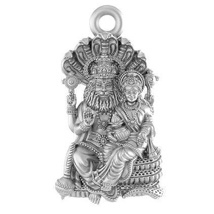 Narsimha Goddess Laxmi Sterling Silver Pendant - JAI HO INDIA