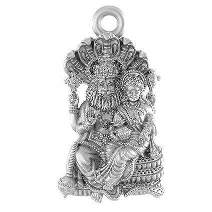 Narsimha Goddess Laxmi Sterling Silver Pendant - JAI HO INDIA