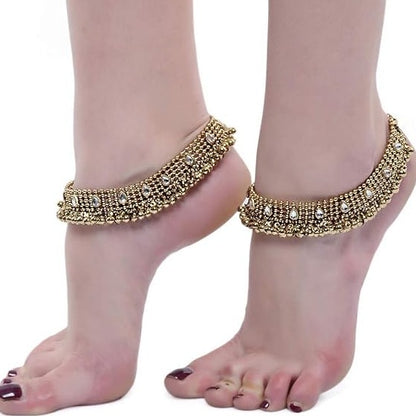 Golden Bridal Anklets Payal For Wedding