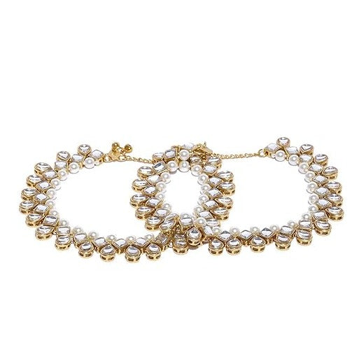 Indian Bridal Pearl Anklets Payal For Wedding