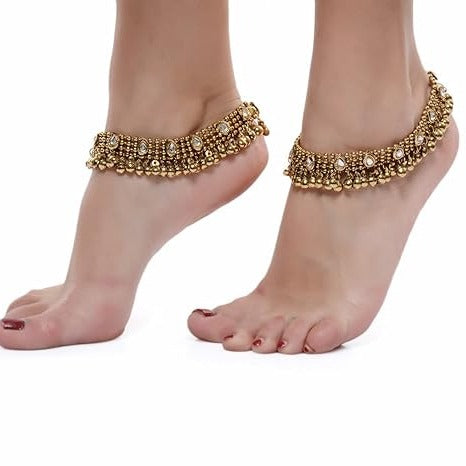 Golden Bridal Anklets Payal For Wedding