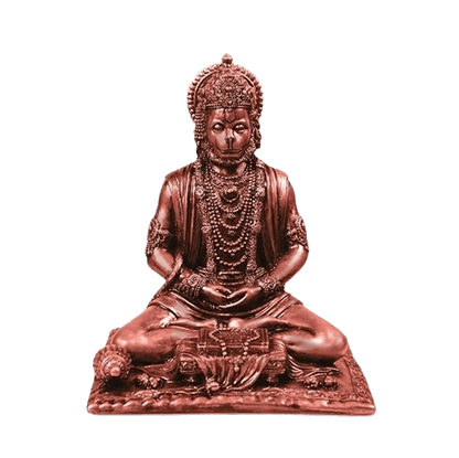 Meditating Lord Hanuman Idol For Car Dashboard In Resin 4.5 inches Hanuman Statue - JAI HO INDIA