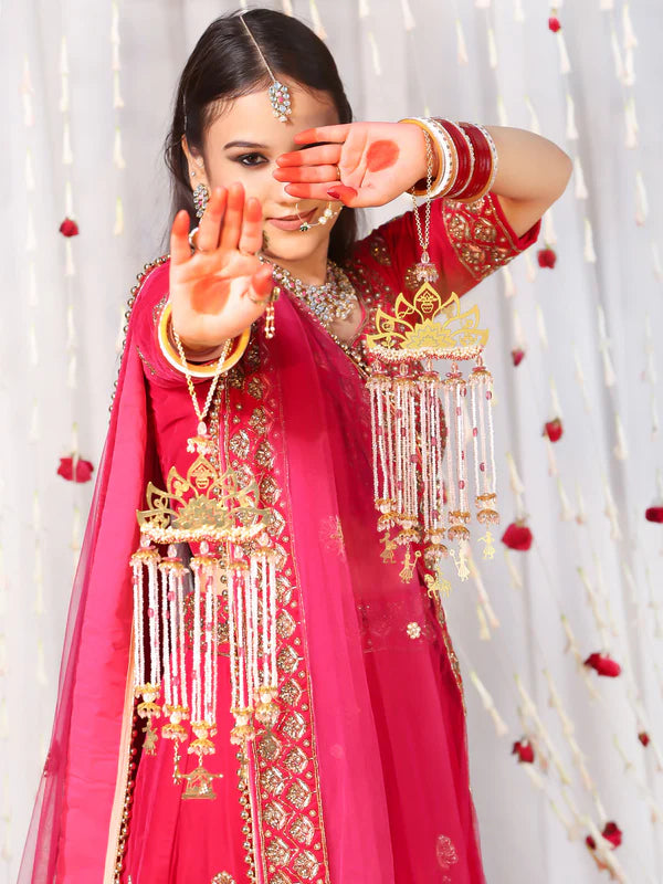 7 vows Heavy Bridal Kaleera With Baraat Charms