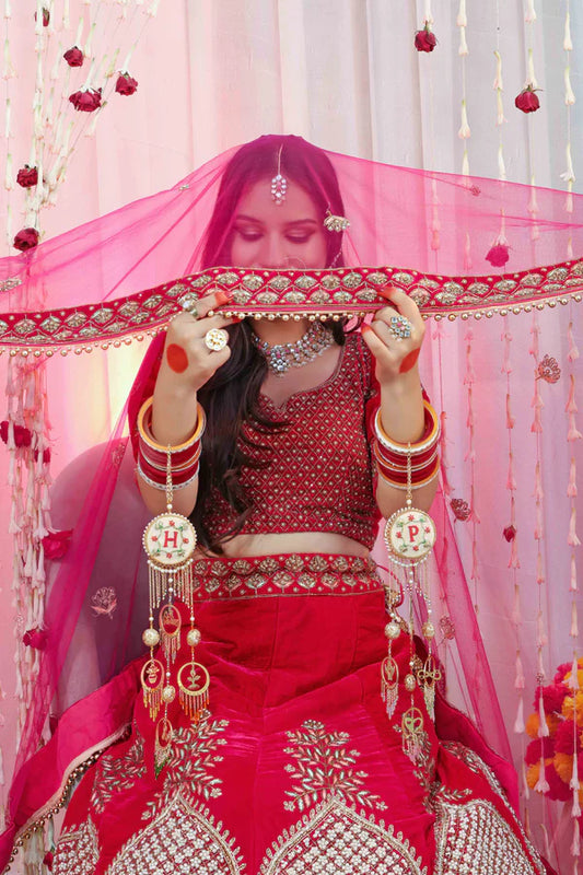 Traditional Personalized Couple Bridal Kaleera