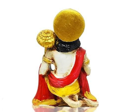 Blessing Lord Hanuman Idol For Car Dashboard In Resin Marble 2 inches Hanuman Statue - JAI HO INDIA