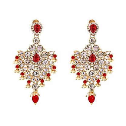 Red Full Bridal Jewelry Set For Indian Wedding - JAI HO INDIA
