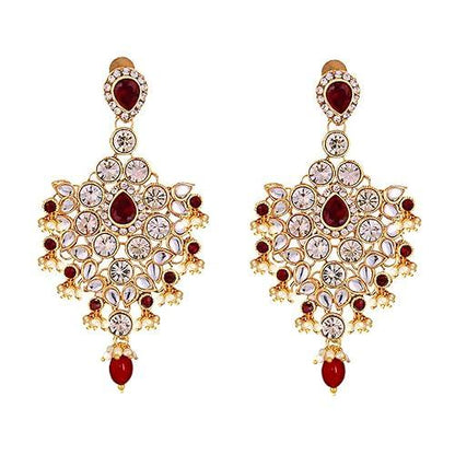 Maroon Full Bridal Jewelry Set For Indian Wedding - JAI HO INDIA