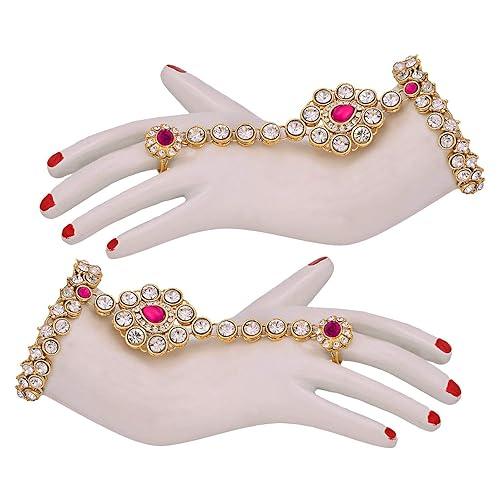Magenta Full Bridal Jewelry Set For Indian Wedding - JAI HO INDIA