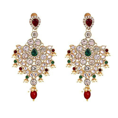 Maroon Green Full Bridal Jewelry Set For Indian Wedding - JAI HO INDIA