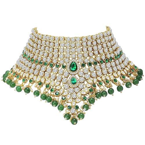 Heavy Green Full Bridal Jewelry Set For Indian Wedding - JAI HO INDIA