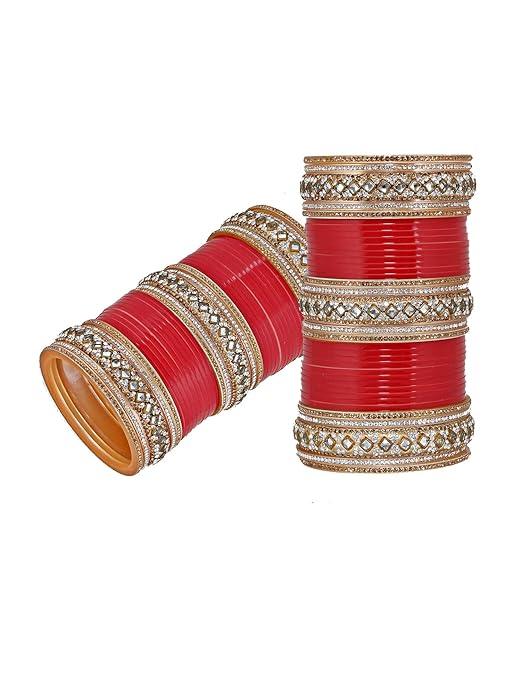Red Bridal Chooda Wedding Bangles Set Punjabi Wedding Chuda Set For Indian Wedding - JAI HO INDIA