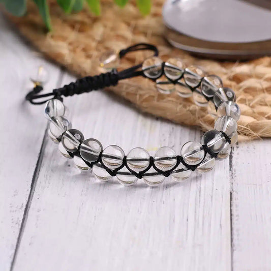 Clear Quartz Double Layered Thread Bracelet